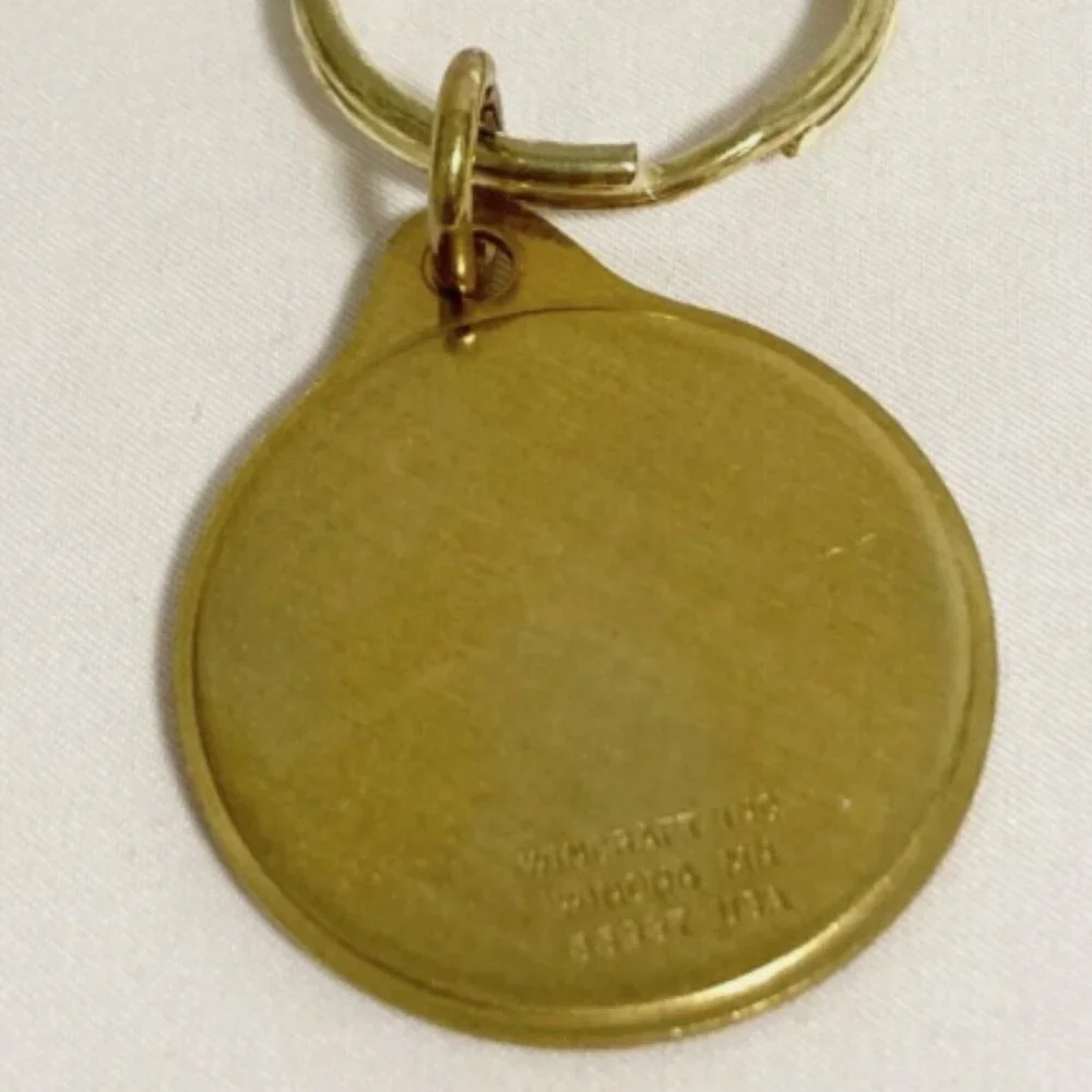 Vintage Wincraft Nascar Brass Keychain Made in USA 80s 90s